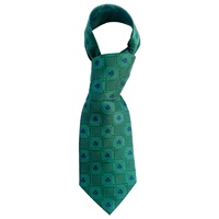 Image for Patrick Francis Shamrock Silk Tie, Green/Navy