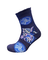 Book of Kells Celtic Ladies Socks, Blue/Navy