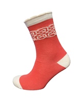 Image for Book of Kells Celtic Knot Ladies Socks, Orange/Cream