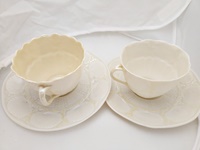 Image for Belleek New Shell Tea Cup and Saucer 1965