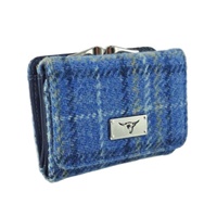 Image for Glen Appin Harris Tweed Unst Small Purse, Light Blue Check