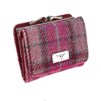 Image for Glen Appin Harris Tweed Unst Small Purse, Vibrant Pink Buchanan