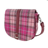 Image for Glen Appin Harris Tweed Beauly Shoulder Bag, Vibrant Pink Buchanan