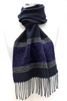 Image for Calzeat Celtic Border Jacquard Scarf, Nordic Midnight