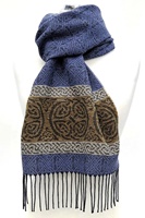 Image for Calzeat Celtic Border Jacquard Scarf, Nordic Blue