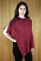 Image for Irish Linen, Silk and Cotton Wallace Shawl, Bordeaux