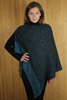 Image for Irish Donegal Merino Wool and Linen Cape, Jewel