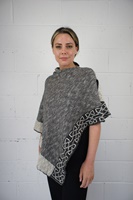 Image for Irish Linen and Silk Ballater Shawl, Stone