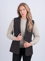 Image for Ladies Irish Tweed Gilet, Brown Vest