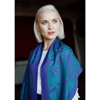 Image for Patrick Francis Ireland Wool Scarf, Purple/ Green