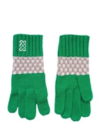 Image for Patrick Francis Spotty Kids Gloves, Emerald/ Tapue/ Cream