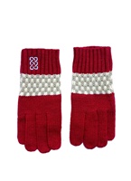 Image for Patrick Francis Spotty Kids Gloves, Burgundy/ Blue