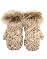 Image for Patrick Francis Speckled Wool Kids Mittens, Oatmeal