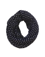 Image for Patrick Francis Fashion Knitwear Lurex Snood, Navy/ Silver