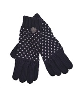 Image for Patrick Francis Fashion Knitwear Lurex Gloves, Navy/ Silver