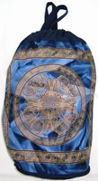 Image for India Arts Cotton Mandala Backpack, Blue Gold