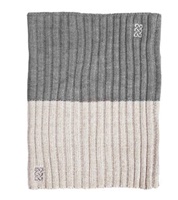 Image for Patrick Francis Sustainable Collection Grey and Cream Melange Rib Knit Snood