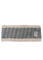 Image for Patrick Francis Sustainable Collection Grey and Cream Melange Rib Knit Headband