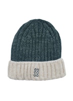 Image for Patrick Francis Sustainable Collection Green and Cream Melange Rib Knit Hat