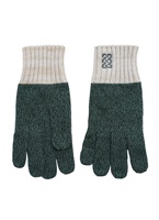 Image for Patrick Francis Sustainable Collection Green and Cream Melange Rib Knit Gloves