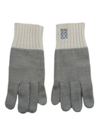 Image for Patrick Francis Sustainable Collection Taupe and Cream Solid Rib Knit Gloves