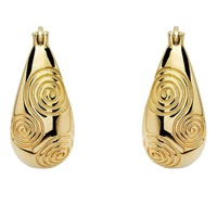 Image for 14kt Gold Vermeil Celtic Triskele Hoop Earrings