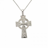 Sterling Silver Double Sided Celtic Cross, 23mm x 16mm