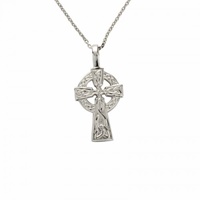 Sterling Silver Double Sided Celtic Cross, 11.5mm