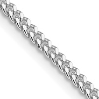 Image for Rhodium Plated Sterling Silver 2 mm Curb Chain, 18 inch