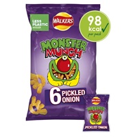 Image for Walkers Monster Munch Pickled Onion Crisps 6 Pack