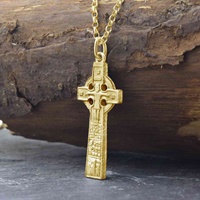 Image for 14K Yellow Gold Celtic High Cross Of Cashel