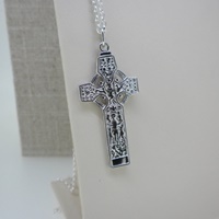 Sterling Silver St. Patricks And Columba Kells High Cross