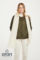 Image for Aran Honeycomb Pattern Scarf, Winter White