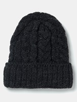 Image for Aran Heritage Cable Wool Hat, Charcoal