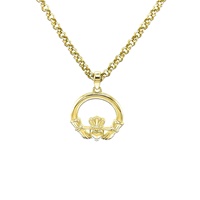 Image for 14K Gold Vermeil Claddagh Pendant