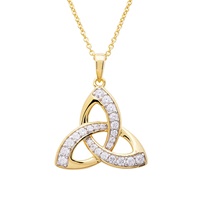 Image for 14KT Gold Vermeil CZ Trinity Necklace