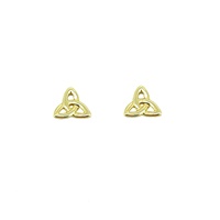 Image for 14K Yellow Gold Tiny Trinity Stud Earrings