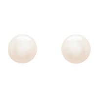 14k Gold Vermeil Freshwater Pearl Stud Earrings, Large