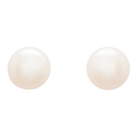 Image for Sterling Silver Shell Pearl Stud Earrings, Large