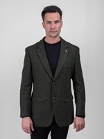 Image for James Stephens Classic Green Irish Tweed Poets Jacket - Sport Coat