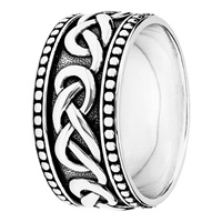 Image for Spirit of the Celt Earth Collection Sterling Silver Gents Celtic Band