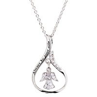 Image for Sterling Silver SW Always be by my side Angel Trinity Pendant