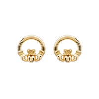 Image for 14KT Gold Vermeil Claddagh Stud Earrings