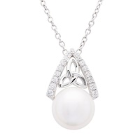 Image for Sterling Silver Trinity with Pearl & CZ Pendant