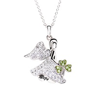 Image for Sterling Silver SW Hope Angel Shamrock Pendant