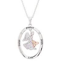 Image for Sterling Silver SW Guide Protect Hope Love Angel Trinity