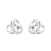 Image for Sterling Silver Trinity Knot Stud Earrings