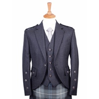 Image for Braemar Jacket and Vest Charcoal Arrochar Tweed