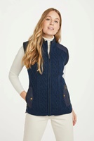 Image for Castlehill Ladies Gilet with Fleece Collar, Navy