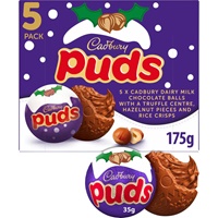 Image for Cadbury Dairy Milk Chocolate Christmas Puds 5 Pack 175g